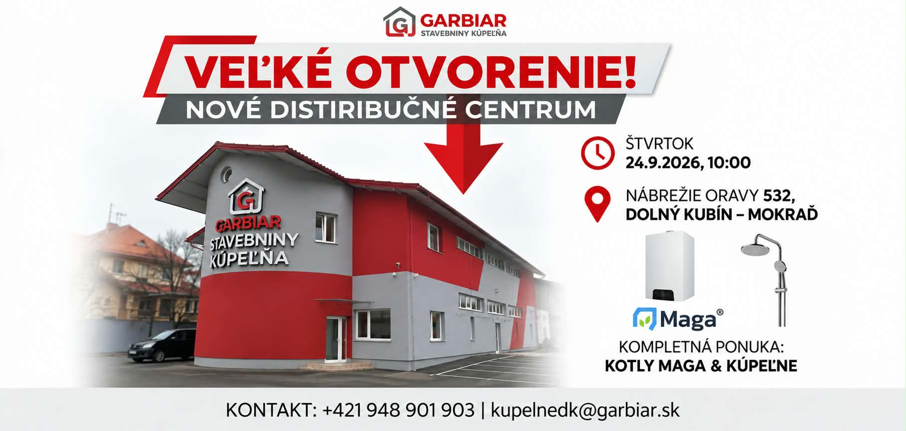 Pozvánka na otvorenie distribučného centra GARBIAR